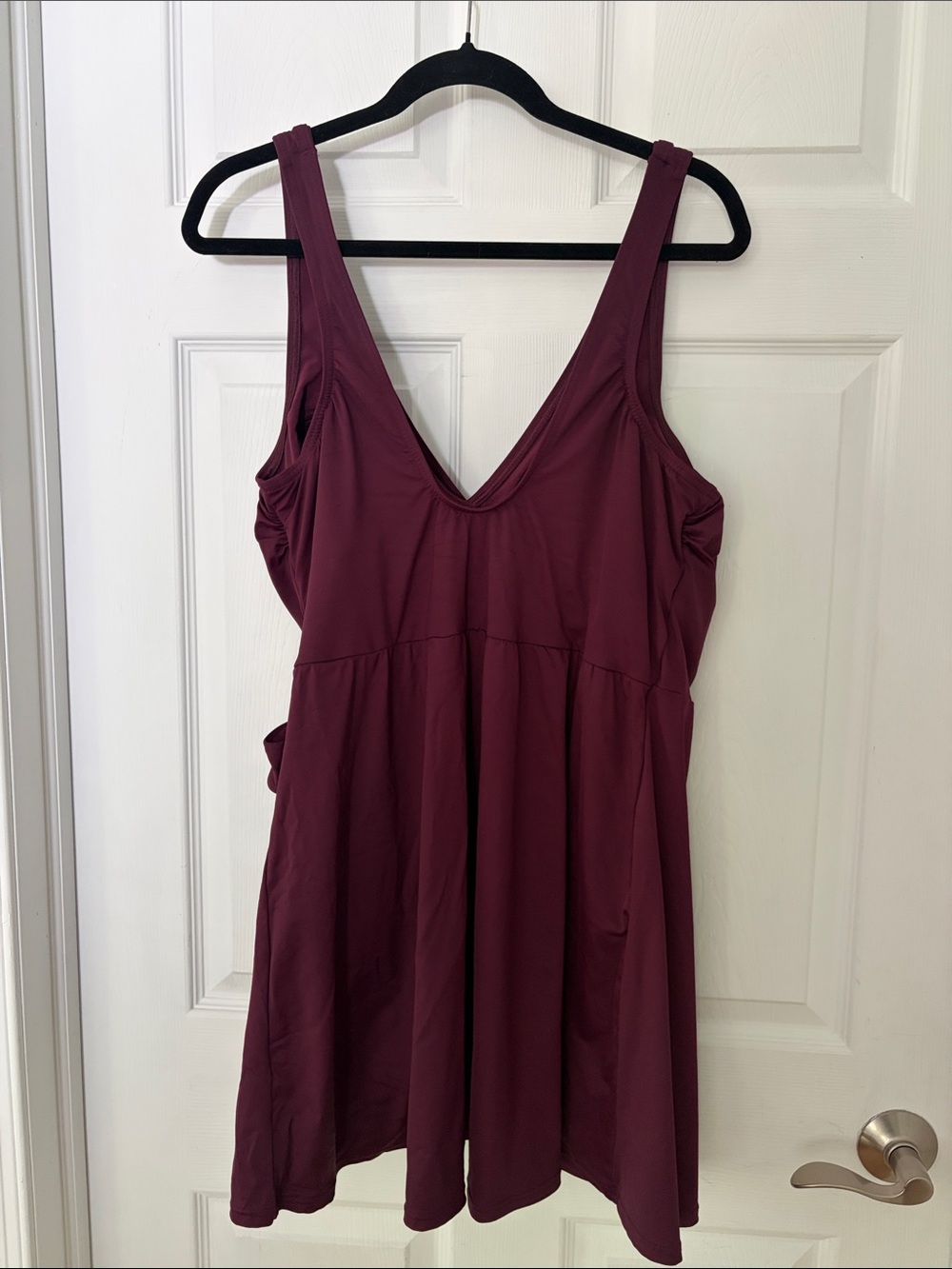 Lands' End Women's Side Tie Mini Swim Dress Swimsuit - Picture 3 of 4